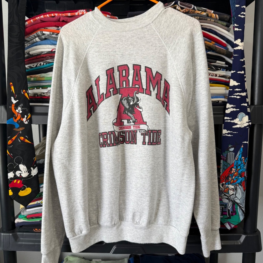 90s Grey Alabama Crimson Tide Sweatshirt XL Light Marks